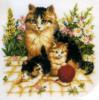 Схема вышивки «Мама кошка»