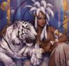 Схема вышивки «Царица и белый тигр»