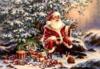 Схема вышивки «Санта под елкой»
