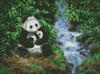 Схема вышивки «Панда у ручья»