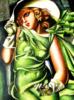 Схема вышивки «Дама в зеленом»