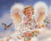Схема вышивки «Ангел на облаках»