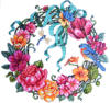 Схема вышивки «Венок из цветов»