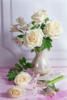 Схема вышивки «Букет белых роз»