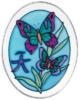 Схема вышивки «Синие бабочки»