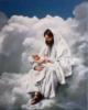 Схема вышивки «Иисус на облаке с младенцем»
