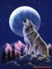 Схема вышивки «Вой волка на Луну»