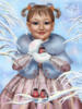 Схема вышивки «Девочка со снегирем»
