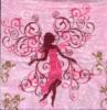 Схема вышивки «Розовый силуэт»