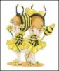 Схема вышивки «Детки-пчёлки»