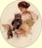 Схема вышивки «Дама с котом»