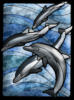 Схема вышивки «Семья дельфинов»