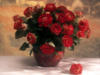 Схема вышивки «Красные розы в вазе...»