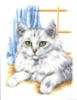 Схема вышивки «Кошка на окошке»