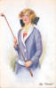 Схема вышивки «Девушка с клюшкой для гольфа»