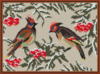 Схема вышивки «Птицы на ветке рябины»