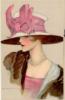 Схема вышивки «Дама в шляпе с бантом.»