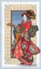Схема вышивки «Девушка в красном кимоно»