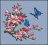 Схема вышивки «Бабочки в цветах»