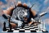 Схема вышивки «Шахматный тигр»