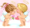 Схема вышивки «Поцелуй ангелочков»
