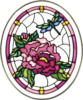 Схема вышивки «Стрекоза и роза»
