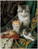 Схема вышивки «Кошачье семейство»