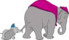 Схема вышивки «Слониха и слоненок»
