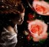 Схема вышивки «Девушка и розы»