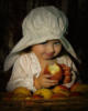 Схема вышивки «Девочка с яблоком»