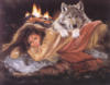 Схема вышивки «Девушка и волк 8»