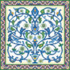 Схема вышивки «Подушка Синий узор»
