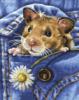 Схема вышивки «Мышь в кармане»