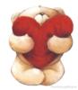 Схема вышивки «Мишка с сердцем»