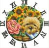 Схема вышивки «Собачка в цветах»
