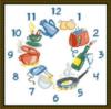 Схема вышивки «Кухонные часы»