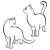 Схема вышивки «Два кота»