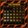 Схема вышивки «Calendar 2010 December»