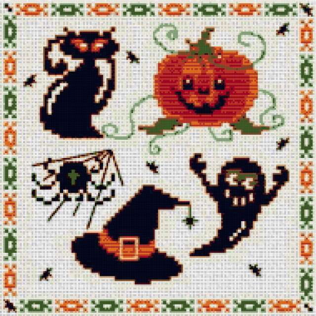 Схемы вышивки к halloween Схемы вышивки к halloween