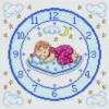Схема вышивки «Часы "Спокойной ночи"»