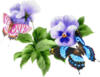 Схема вышивки «Быбочки на цветке»