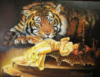 Схема вышивки «Девушка и тигр 9»