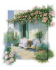 Схема вышивки «Цветущий дворик»