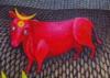 Схема вышивки «Красная корова.»