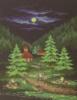 Схема вышивки «Ночь в лесу»
