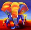 Схема вышивки «Радужные слоны»