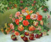 Схема вышивки «Цветочно-яблочный натюрморт»