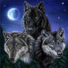 Схема вышивки «Три волка»