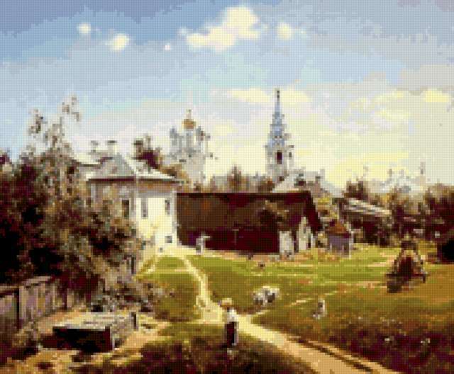 Вышивка московский дворик Вышивка московский дворик