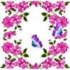 Схема вышивки «Бабочки среди цветов»